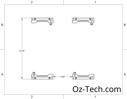 Dimensional drawing of ToughBuilt StackTech brackets.