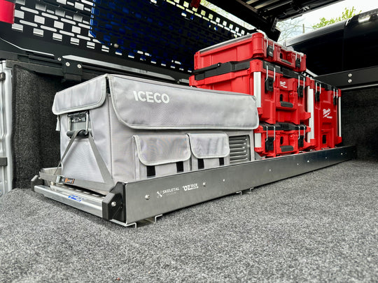 Skeletal System Slid by OzTech. Milwaukee Packout Bed Slide with a Fridge