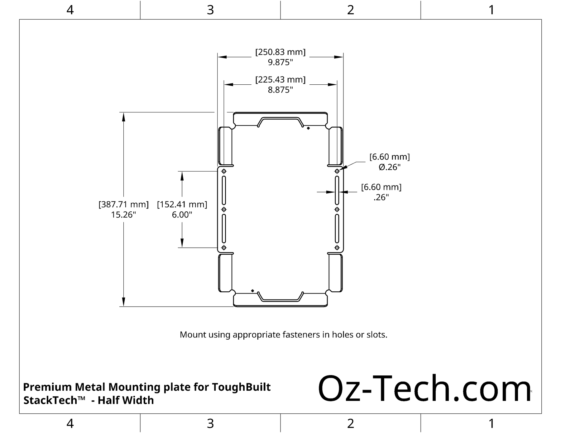 Premium Metal Mounting Plate for ToughBuilt StackTech™ – Oz-Tech
