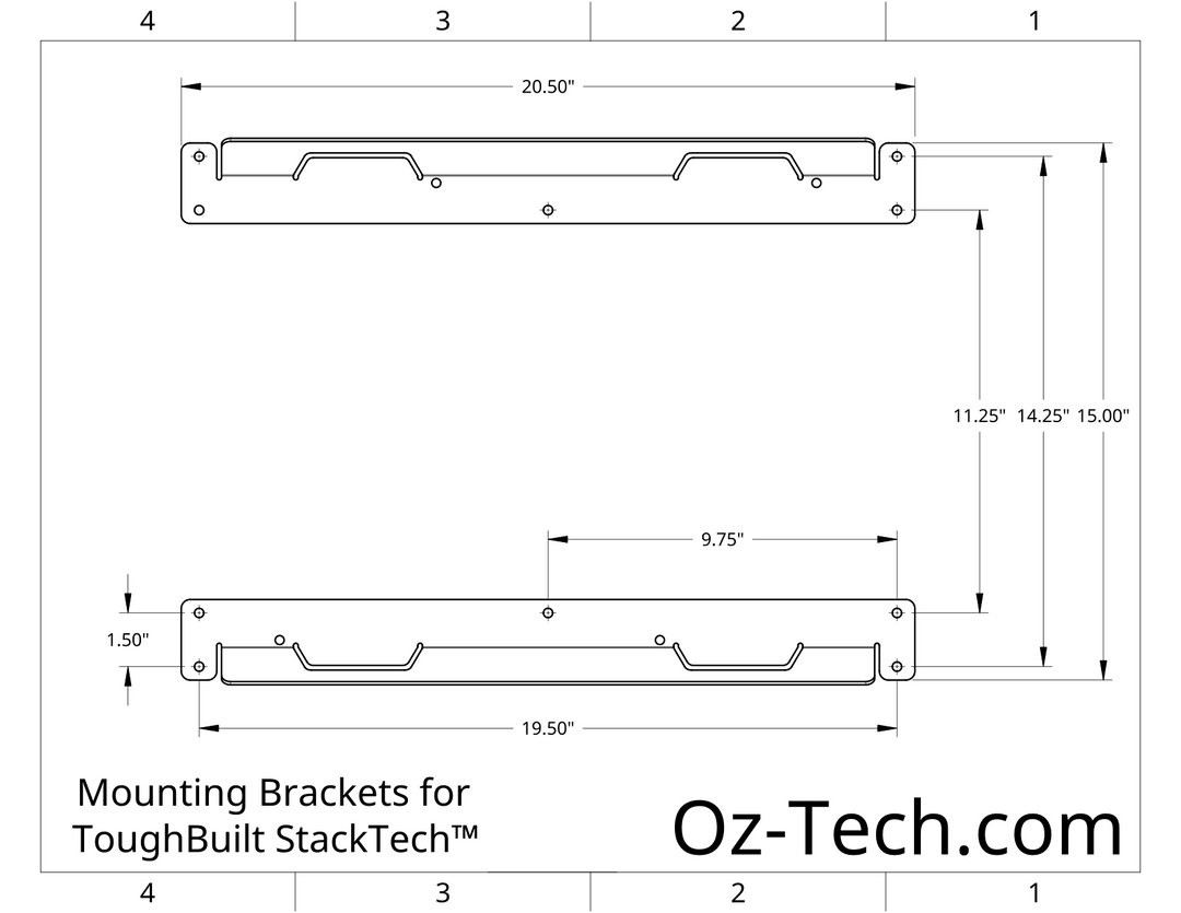 Metal Mounting Brackets for ToughBuilt StackTech™ - Preorder – Oz-Tech