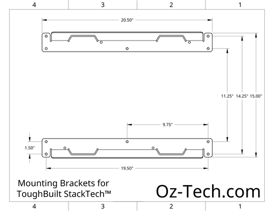 Metal Mounting Brackets for ToughBuilt StackTech™